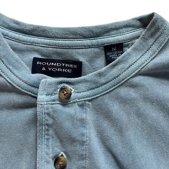 Vintage Roundtree & York Blue Cropped Tshirt - Picture 4 of 4